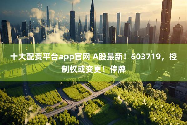 十大配资平台app官网 A股最新！603719，控制权或变更！停牌