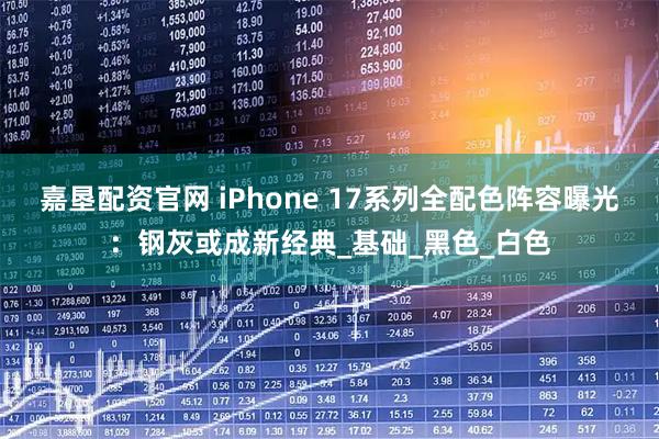 嘉垦配资官网 iPhone 17系列全配色阵容曝光：钢灰或成新经典_基础_黑色_白色